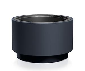 Heos - Maceta - 29,5 x 47 cm de diámetro - Maceta redonda para interior y exterior - Decoración del hogar - para plantas de interior - inusual - Resistente a los rayos UV, antracita