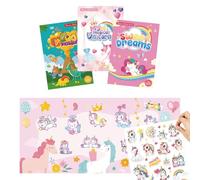 HEOUCH 3 Piezas Libro Pegatinas, Pegatinas Reutilizables Sticker Book, Gran Variedad de Pegatinas de Animales, Libros Pegatinas Infantiles, Fáciles de Despegar y Pegar en Superficies Lisas