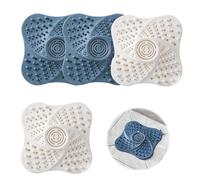 HEOUCH 4 Pieza Atrapa Pelos Ducha, Recoge Pelos Ducha de Silicona, Cuadrada Rejilla Desague Ducha, No Deformable, Reutilizable, para Duchas, Inodoros, Cocinas Atrapa Pelo y Suciedad