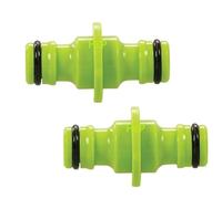 Hep® - Conectores de manguera macho doble para unir manguera de jardín, se adapta a mangueras de 1/2 pulgadas, 12,5 mm, 15 mm, conectores rápidos para jardinería, lavado de coches, paquete de 2
