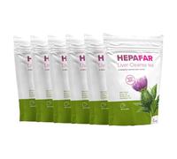 Hepafar Té Detox Hepático con cardo mariano, té verde, raíz de bardana y diente de león - 120 bolsitas de té de Sensilab