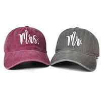 Hepandy Gorras de béisbol para Hombres y Mujeres, Mr. Mrs., Talla única