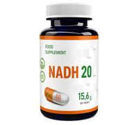Hepatica NADH 20 mg (Dinucleótido de Nicotinamida y Adenina Reducido) | 60 Cápsulas Veganas | Suministro para 2 Meses | Un Solo Ingrediente | Analizado por Laboratorio Independiente