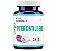Hepatica trans-Pterostilbeno 100 mg | 90 Cápsulas Veganas | Suministro para 3 Meses | GMP & laboratorio independiente
