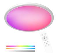 hepside Plafon LED Techo Regulable, 24W RGB Regulable Lámpara de Techo con Mando a Distanci, Plafones para Techo LED 3000K-6500K, Lampara Techo para Salones,Cocina, Baños,Dormitorios