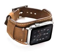 Hepsun Correas de cuero compatibles con Apple Watch de 38 mm, 40 mm, correa de repuesto de cuero genuino vintage con cierre inoxidable para iWatch Series 5/Series 4/Series 3/Series 2/Series 1