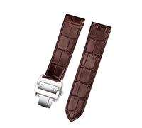 HEPUP Correa de reloj de cuero genuino para Cartier Santos Santos 100 hombres y mujeres correa de reloj de cuero 20 mm 23 mm, 23mm, Agate