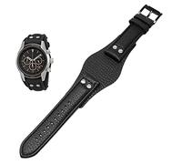 HEPUP Correa de reloj de cuero genuino para Fossil CH2592 CH2564 CH2565 CH2891CH3051 pulsera de 22 mm para hombre correa de bandeja con estilo remache, 22mm, Agate