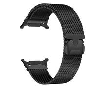 HEPUP Correa magnética de acero inoxidable para Samsung Galaxy Watch 7 Ultra 47 mm, pulsera milanesa sin espacios para Galaxy Watch Ultra 47 mm(Black black)