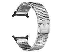 HEPUP Correa magnética de acero inoxidable para Samsung Galaxy Watch 7 Ultra 47 mm, pulsera milanesa sin espacios para Galaxy Watch Ultra 47 mm(Silver black)