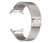 HEPUP Correa magnética de acero inoxidable para Samsung Galaxy Watch 7 Ultra 47 mm, pulsera milanesa sin espacios para Galaxy Watch Ultra 47 mm(Starlight silver)