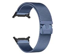 HEPUP Correa magnética de acero inoxidable para Samsung Galaxy Watch 7 Ultra 47 mm, pulsera milanesa sin espacios para Galaxy Watch Ultra 47 mm(Light blue black)