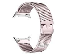 HEPUP Correa magnética de acero inoxidable para Samsung Galaxy Watch 7 Ultra 47 mm, pulsera milanesa sin espacios para Galaxy Watch Ultra 47 mm(Pink silver)