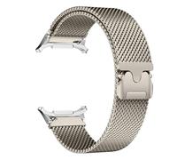 HEPUP Correa magnética de acero inoxidable para Samsung Galaxy Watch 7 Ultra 47 mm, pulsera milanesa sin espacios para Galaxy Watch Ultra 47 mm(Titanium silver)