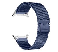 HEPUP Correa magnética de acero inoxidable para Samsung Galaxy Watch 7 Ultra 47 mm, pulsera milanesa sin espacios para Galaxy Watch Ultra 47 mm(Dark blue silver)