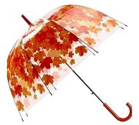 HEPYLAIFU Paraguas Plegable Paraguas Transparente de Hoja Arce, Lluvia Mango Largo Regalo Adorable Brillante for Navidad (Color : O, Size : 1_M)