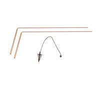 Hepzest 2 Varillas de Cobre para Radiestesia, Varillas de AdivinacióN Espiritual, Varillas de Cobre Flexibles, Varillas de EspíRitu para Radiestesia con Colgante de PéNdulo