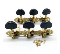 Hepzest Clavijas de AfinacióN de Cuerdas de Guitarra CláSica Izquierda Derecha Claves de Afinadores de Cabezales de MáQuina Accesorios de Guitarra Profesional 3L3R, Negro