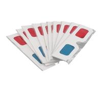 Hepzest Gafas 3D,10 Pares Lentes Estéreo Papel Rojo y Azul para Películas Set Anaglifo de Papel Gafas 3D