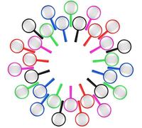 Heqishun 30 Pcs Mini Lupa de Juguete , Coloridas Lupas de Plastico de Mano Adecuada Exploren las Ciencias Naturales y Artículos de Fiesta