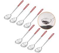 Heqishun 8 Piezas Espumadera Alambre de Acero Inoxidable, Colador de Alambre para Freír Alimentos, Malla Fina Colador de Olla Caliente 27 x 6.5 cm
