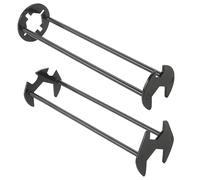 heqxwl 2 llaves de grifo multifuncionales, herramienta de instalación de llave hexagonal de cuatro mandíbulas, llave universal para debajo del fregadero, diseño de dos ejes