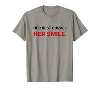 Her Best Curve Her Smile Adorable Marido Lindo Amor Cita Camiseta