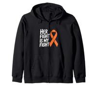 Her Fight is My Fight Funny MS Conciencia Dicho Sudadera con Capucha