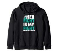 Her Fight Is My Fight Shirt Concientización sobre el cáncer de Ovario Sudadera con Capucha