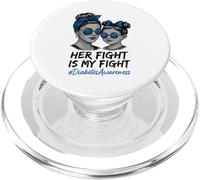 Her Fight Is My Fight Type 1 Diabetes Awareness PopSockets PopGrip para MagSafe