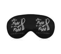 Her Fight is Our Fight Brain Cancer Awareness Sleep Masks Eye Cover Blackout con correa elástica ajustable Night Blindfold para mujeres, hombres, yoga, viaje, siesta