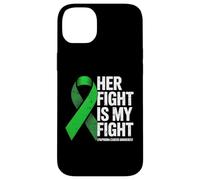 Her Fight My Fight Green Ribbon Linfoma Concientización sobre el cáncer Carcasa para iPhone 14 Plus