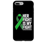 Her Fight My Fight Green Ribbon Linfoma Concientización sobre el cáncer Carcasa para iPhone 7 Plus/8 Plus