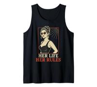 Her Life Her Rules Cita Independiente Pin Up Girl Camiseta sin Mangas