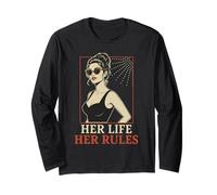 Her Life Her Rules Cita Independiente Pin Up Girl Manga Larga