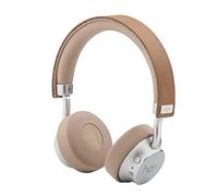 hër On-Ear - Auriculares estéreo inalámbricos con Bluetooth (Diadema Ajustable, micrófono, Incluye Funda de Transporte y Cable Jack de 3,5 mm), Color Beige