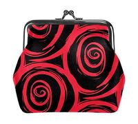 Her Side and His Side - Monedero con hebilla de color blanco rosa y rosa, bolsa de mano con hebilla, bolsa de mano con cierre de beso, cartera con cierre floral para mujeres y niñas, Multicolor 13, Talla única, Organizador de bolsas