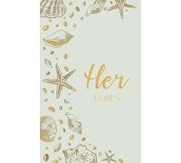 Her Vows: Wedding Vow Book: Coastal Shell Design in Sage and Gold - Lined Ceremony Booklet - Mix & Match Set