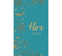 Her Vows: Wedding Vow Book: Coastal Shell Design in Turquoise and Gold - Lined Vow Booklet for Groom - Beach Wedding Ceremony Keepsake - Mix & Match Set