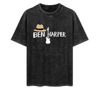 Hera-Boom Ben Harper Guitar Men's T-Shirt Graphic Shirts Unisex Black tee 3XL