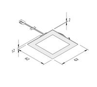Hera De mueble empotrada LED FAQ 58 acero 3ud 3W 3.000K EC:EPREL:933561