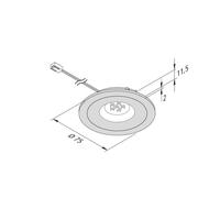 Hera Foco LED empotrable para muebles AR 68 4W acero inoxidable 2700K EC:EPREL:944452