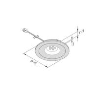 Hera Foco LED empotrable para muebles AR 68 4W acero inoxidable 4000K EC:EPREL:944452