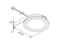 Hera Lámpara de mueble empotrable LED FAR 68 acero inoxidable 4W 4.000K EC:EPREL:933619