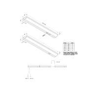 Hera Lámpara LED bajo mueble ModuLite F, aluminio, 90 cm, 4.000 K, aluminio