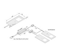 Hera LED bajo mueble Eco-Pad F set x 2 4.000K aluminio EC:EPREL:877817