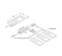Hera LED bajo mueble Eco-Pad F set x 3 3.000K aluminio True