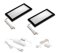 Hera LED bajo mueble Sky dimmer 2 ud 3.000K negro EC:EPREL:734776