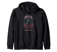 Hera Reina de los Dioses con Poder y Majestad del Pavo Real Sudadera con Capucha