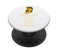 Heracles World Tour - Casco Griego Antiguo - Mitología PopSockets PopGrip Adhesivo